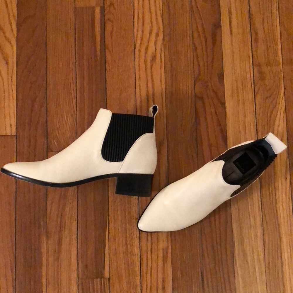White mod booties